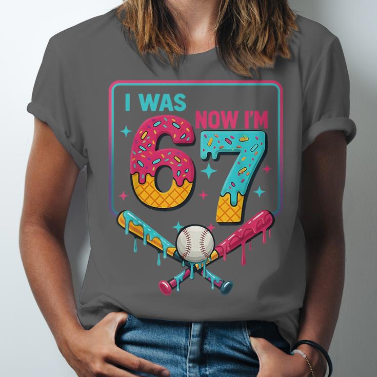 I Was 6 Now Im 7 Ice Cream Drip Baseball For Men Women Kids Unisex Jersey T-Shirt I Was 6 Now Im 7 Ice Cream Drip Baseball For Men Women Kids Unisex Jersey T-Shirt