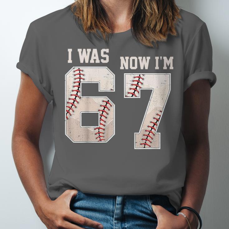 I Was 6 Now I'm 7 Year Old Birthday 67 Meme Baseball Bday Unisex Jersey T-Shirt I Was 6 Now I'm 7 Year Old Birthday 67 Meme Baseball Bday Unisex Jersey T-Shirt