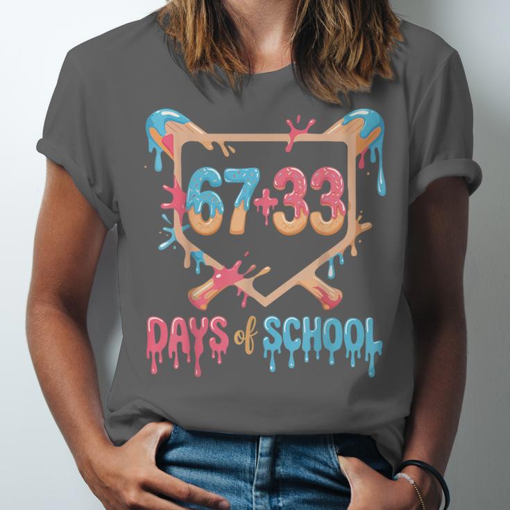 67 33 Days Of School Baseball Drip 100 Days Of School Unisex Jersey T-Shirt 67 33 Days Of School Baseball Drip 100 Days Of School Unisex Jersey T-Shirt