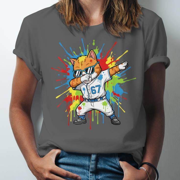 67 Baseball Dabbing Cat 6 7 Dripping Ice Cream Meme Unisex Jersey T-Shirt 67 Baseball Dabbing Cat 6 7 Dripping Ice Cream Meme Unisex Jersey T-Shirt
