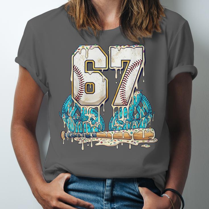 67 Baseball Drip Boys Youth Kids 6-7 Ice Cream Dripping 6 7 Unisex Jersey T-Shirt 67 Baseball Drip Boys Youth Kids 6-7 Ice Cream Dripping 6 7 Unisex Jersey T-Shirt