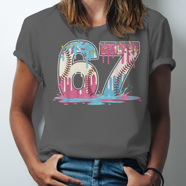67 Baseball Ice Cream Drip Meme Six Seven Gen Alpha Unisex Jersey T-Shirt 67 Baseball Ice Cream Drip Meme Six Seven Gen Alpha Unisex Jersey T-Shirt