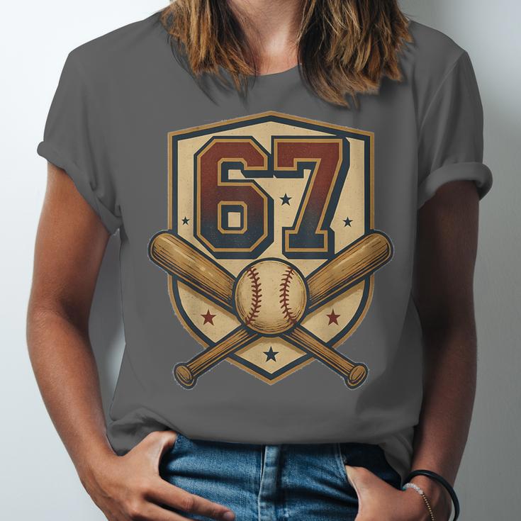 67 Baseball Meme Vintage Sports Crest Retro 67 Player Unisex Jersey T-Shirt 67 Baseball Meme Vintage Sports Crest Retro 67 Player Unisex Jersey T-Shirt