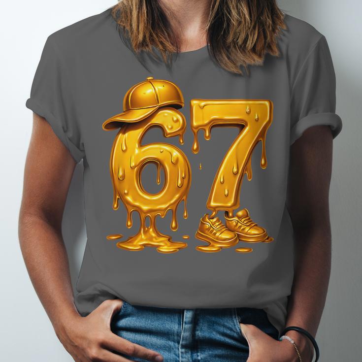 67 Brain Rot Meme Baseball Ice Cream Drip For Kids & Teens Unisex Jersey T-Shirt