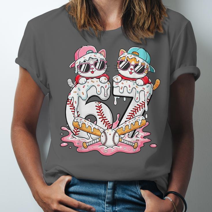 67 Meme Kawaii Cats Baseball Ice Cream Drip 6 7 Kids Unisex Jersey T-Shirt 67 Meme Kawaii Cats Baseball Ice Cream Drip 6 7 Kids Unisex Jersey T-Shirt
