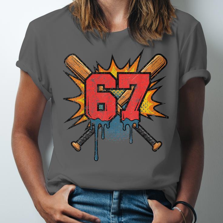 67 Sports Meme – Baseball Bats Number 6 7 Unisex Jersey T-Shirt 67 Sports Meme – Baseball Bats Number 6 7 Unisex Jersey T-Shirt