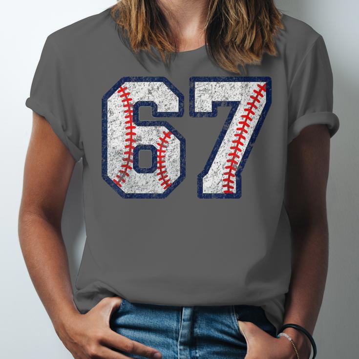 67 Sports Meme – Baseball Number 6 7 Unisex Jersey T-Shirt