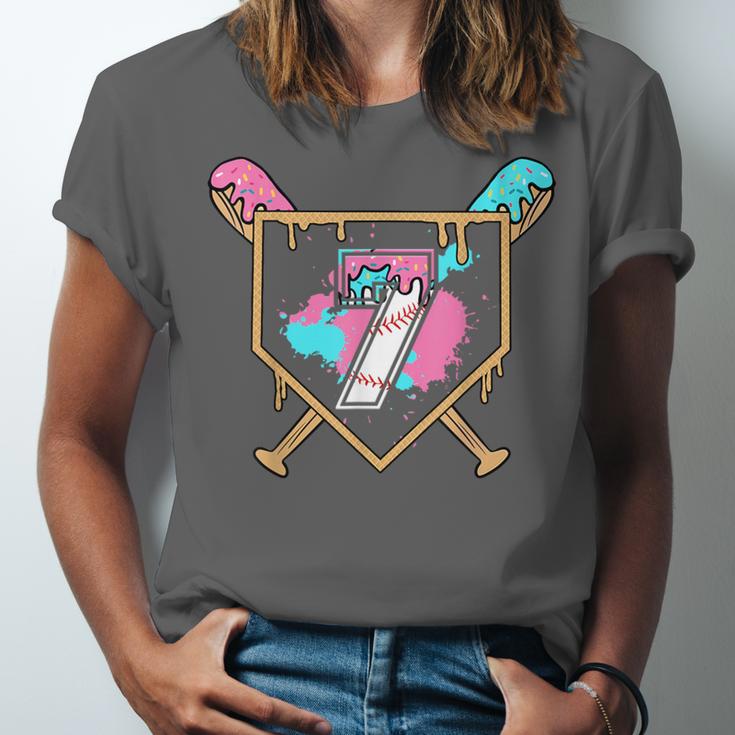 7th Birthday Baseball Bat Ice-Cream Drip 7yrs Old Boys Girls Unisex Jersey T-Shirt 7th Birthday Baseball Bat Ice-Cream Drip 7yrs Old Boys Girls Unisex Jersey T-Shirt