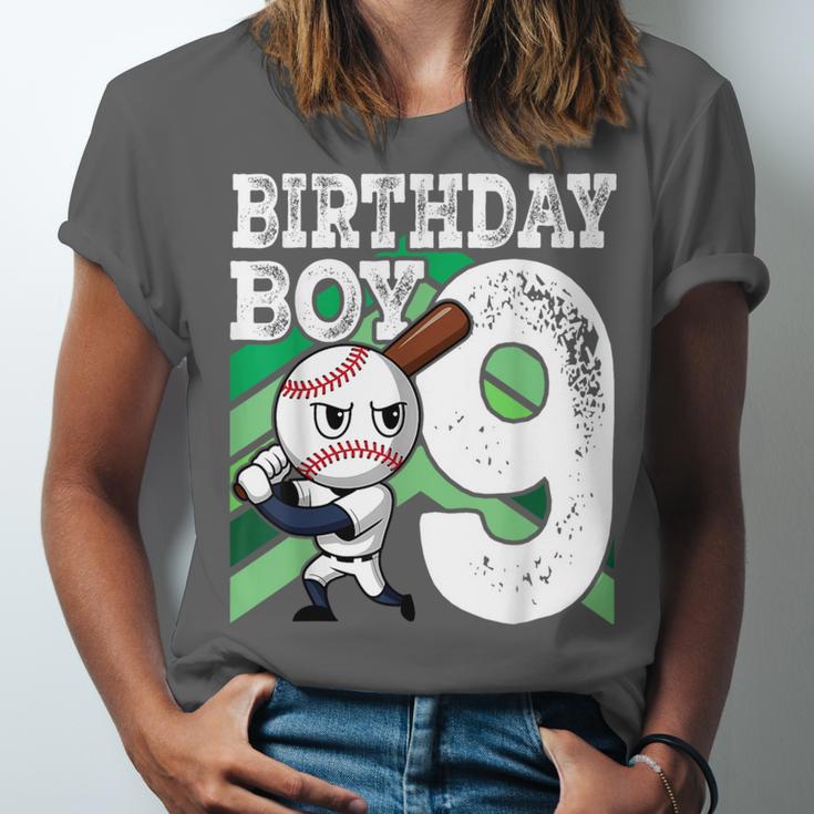 9th Birthday Baseball Birthday Party 9th Birthday Boy Unisex Jersey T-Shirt
