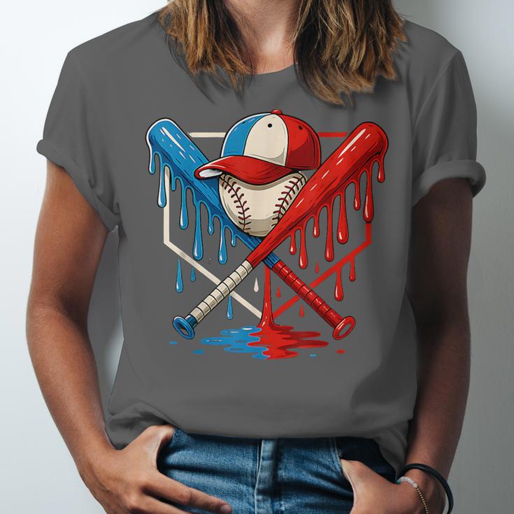 American Baseball Drip Graffiti Ball And Bat Unisex Jersey T-Shirt American Baseball Drip Graffiti Ball And Bat Unisex Jersey T-Shirt