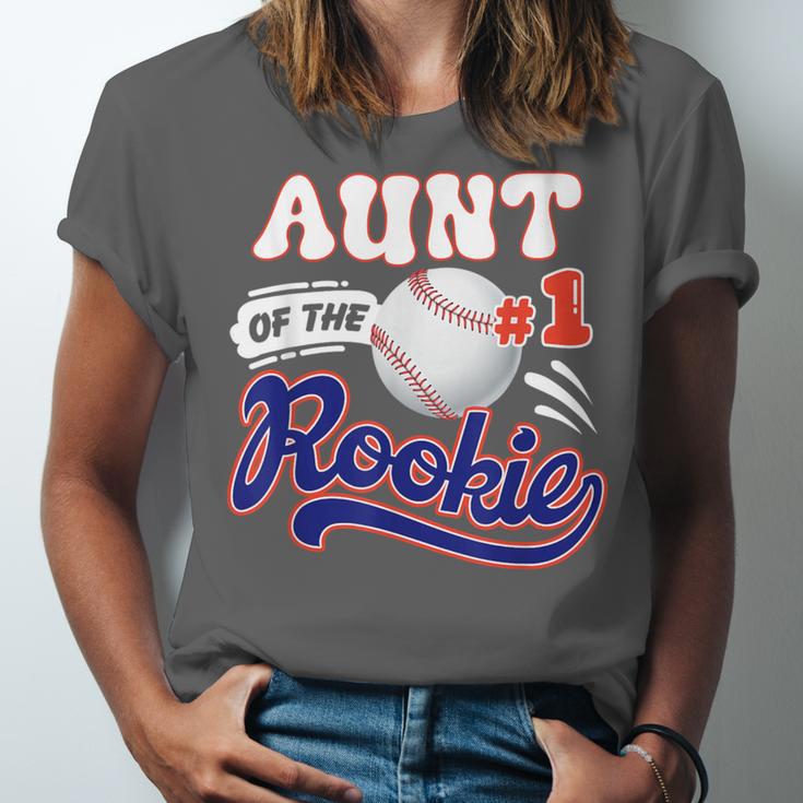 Aunt Rookie Of Year 1st Birthday Baseball Theme Matching Unisex Jersey T-Shirt