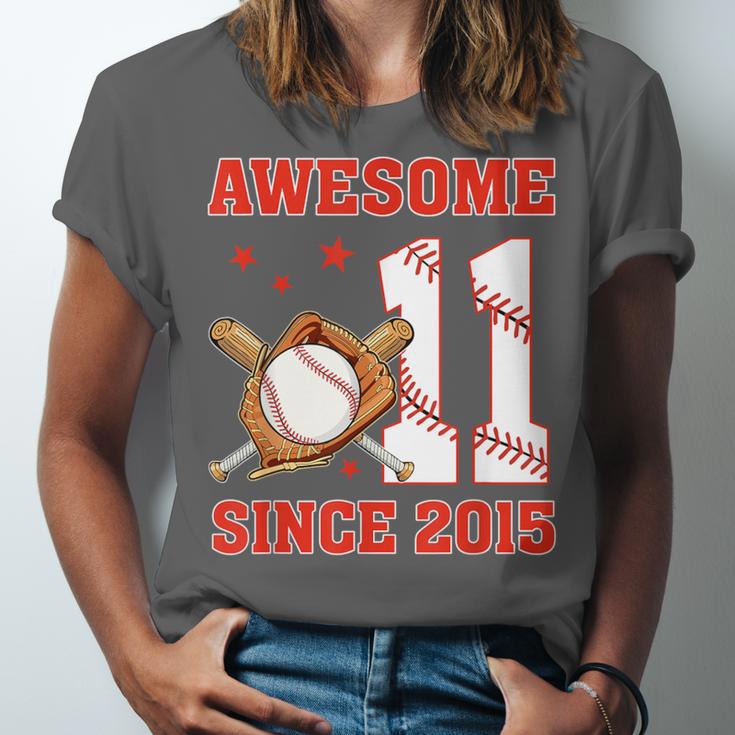 Awesome Since 2015 11 Year Old Boys Bday Baseball Theme Unisex Jersey T-Shirt Awesome Since 2015 11 Year Old Boys Bday Baseball Theme Unisex Jersey T-Shirt