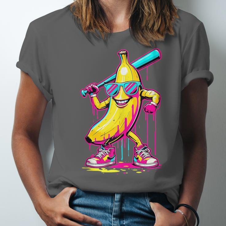 Banana With Baseball Bat Street Baseball Drip Unisex Jersey T-Shirt Banana With Baseball Bat Street Baseball Drip Unisex Jersey T-Shirt