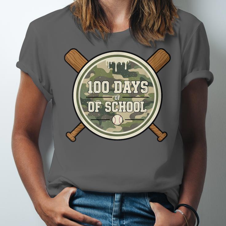 Baseball 100th Day Of School Camouflage Unisex Jersey T-Shirt Baseball 100th Day Of School Camouflage Unisex Jersey T-Shirt