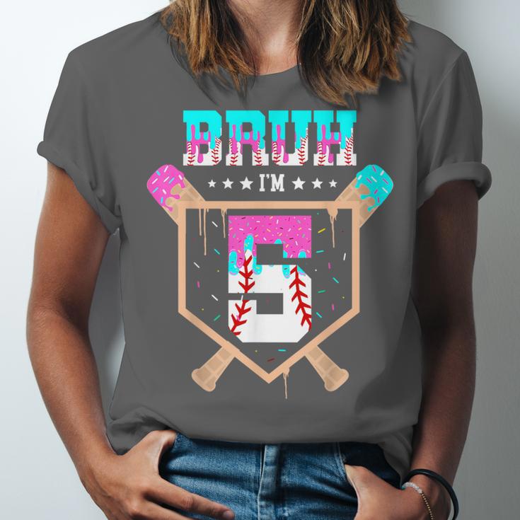 Baseball 5 Year Old Ice Cream Drip 5th Birthday Boys Player Unisex Jersey T-Shirt