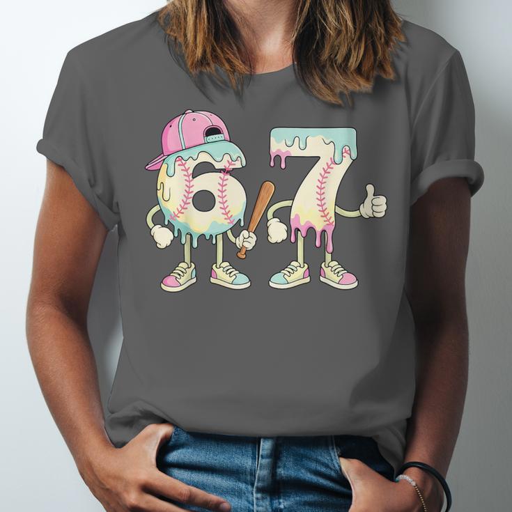 Baseball 67 Dripping Six Seven Drip Meme Ice Cream Boy Unisex Jersey T-Shirt Baseball 67 Dripping Six Seven Drip Meme Ice Cream Boy Unisex Jersey T-Shirt