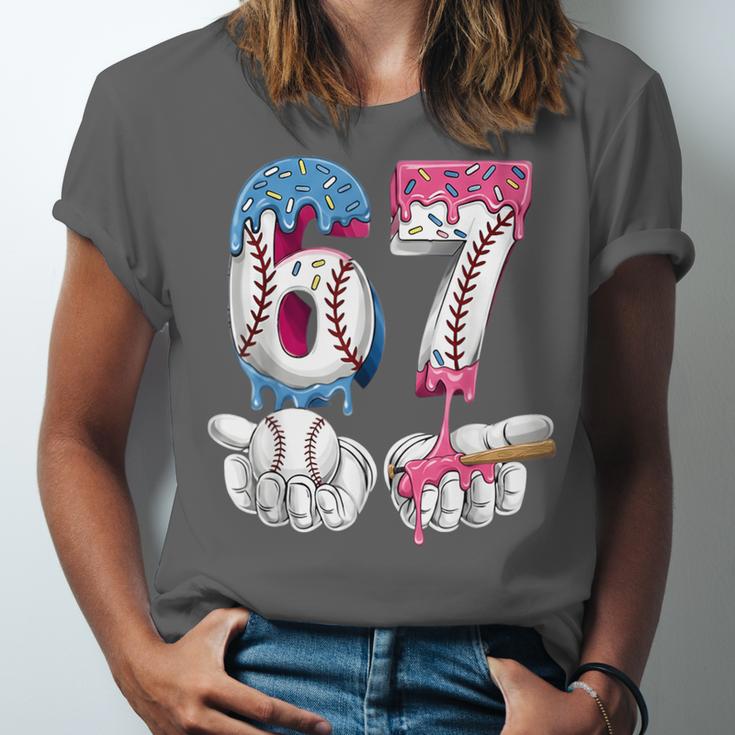 Baseball 67 Ice Cream Drip Six Seven Boys Girls Meme Unisex Jersey T-Shirt