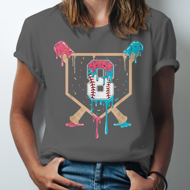 Baseball 8 Year Old Ice Cream Drip 8th Birthday Boys Player Unisex Jersey T-Shirt Baseball 8 Year Old Ice Cream Drip 8th Birthday Boys Player Unisex Jersey T-Shirt