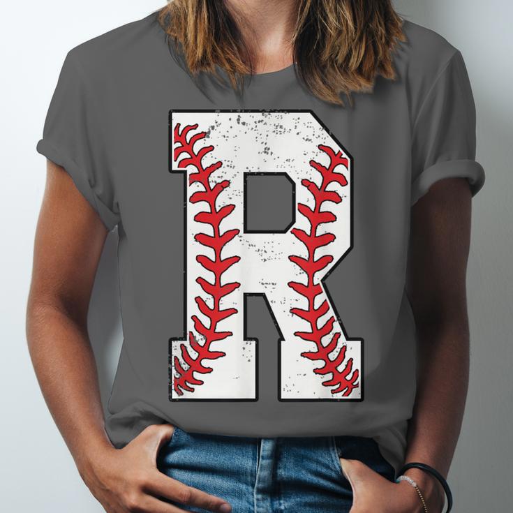 Baseball Alphabet Monogram Initial Letter R Unisex Jersey T-Shirt Baseball Alphabet Monogram Initial Letter R Unisex Jersey T-Shirt