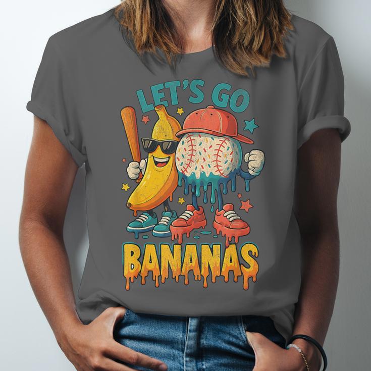Baseball Banana Sports Drip Art For Kids Unisex Jersey T-Shirt