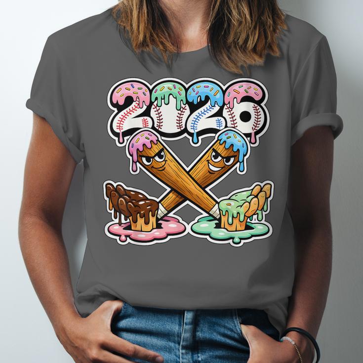 Baseball Bat 2026 Hands Drip Boys Ice Cream Dripping Youth Unisex Jersey T-Shirt Baseball Bat 2026 Hands Drip Boys Ice Cream Dripping Youth Unisex Jersey T-Shirt