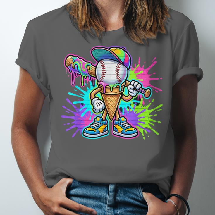 Baseball Boys Clothes For Boys Ice Cream Drip Baseball Stuff Unisex Jersey T-Shirt