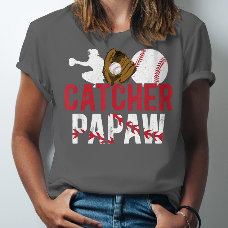 Baseball Catcher Papaw Proud Papaw Of A Baseball Catcher Unisex Jersey T-Shirt