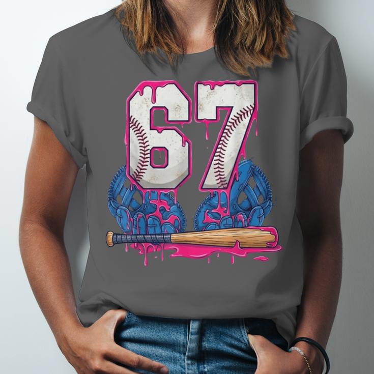 Baseball Drip 67 Meme Six Seven 6-7 Gen Alpha Slang Unisex Jersey T-Shirt