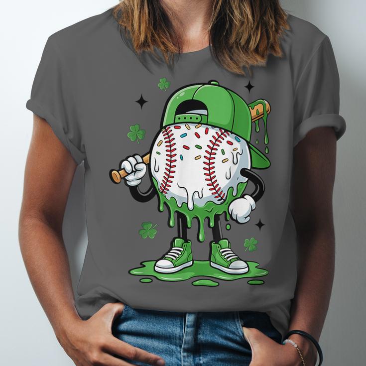 Baseball Drip For Boys Ice Cream Drip Baseball Player Unisex Jersey T-Shirt