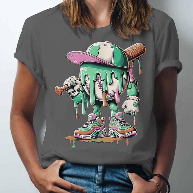 Baseball Drip For Boys Ice Cream Drip Baseball Unisex Jersey T-Shirt