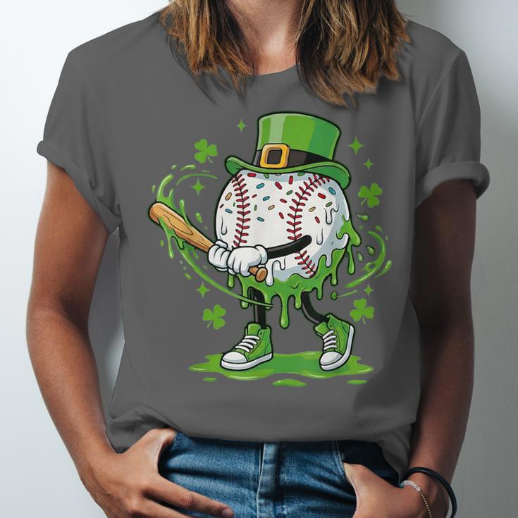Baseball Drip For Boys Ice Cream Drip Youth St Patricks Day Unisex Jersey T-Shirt