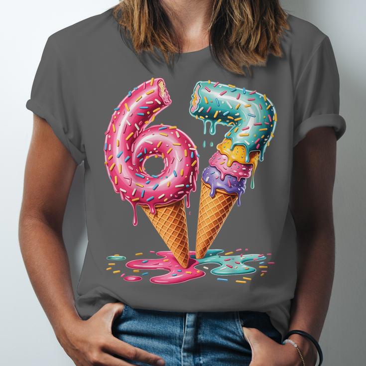 Baseball Drip Ice Cream 67 Unisex Jersey T-Shirt