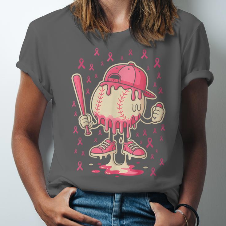 Baseball Drip Ice Cream Breast Cancer Awareness Boys & Girls Unisex Jersey T-Shirt Baseball Drip Ice Cream Breast Cancer Awareness Boys & Girls Unisex Jersey T-Shirt