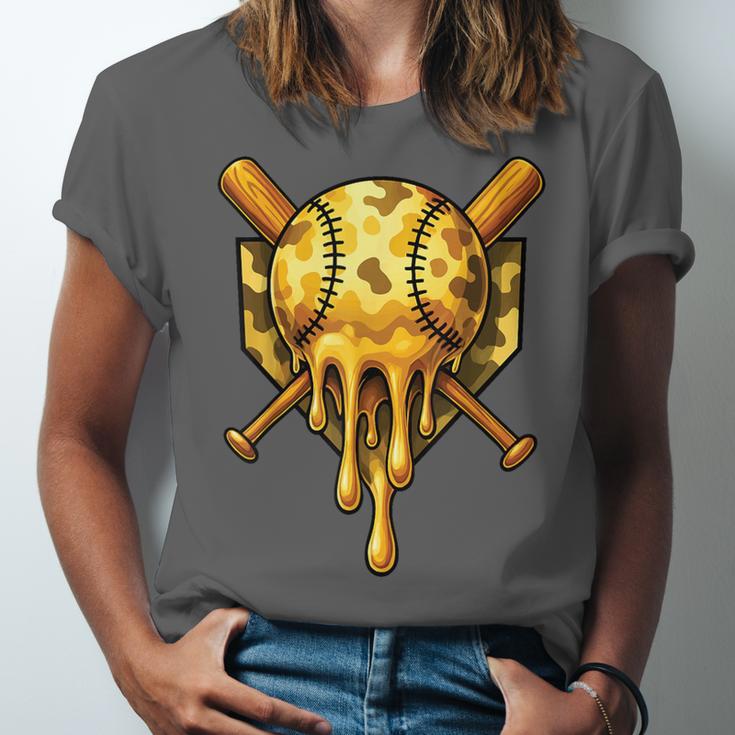 Baseball Drip Ice Cream Camo Cool Unisex Jersey T-Shirt