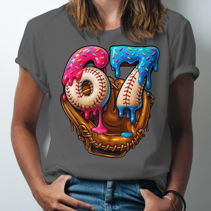 Baseball Drip Ice Cream Number 67 Player Or 67th Birthday Unisex Jersey T-Shirt Baseball Drip Ice Cream Number 67 Player Or 67th Birthday Unisex Jersey T-Shirt