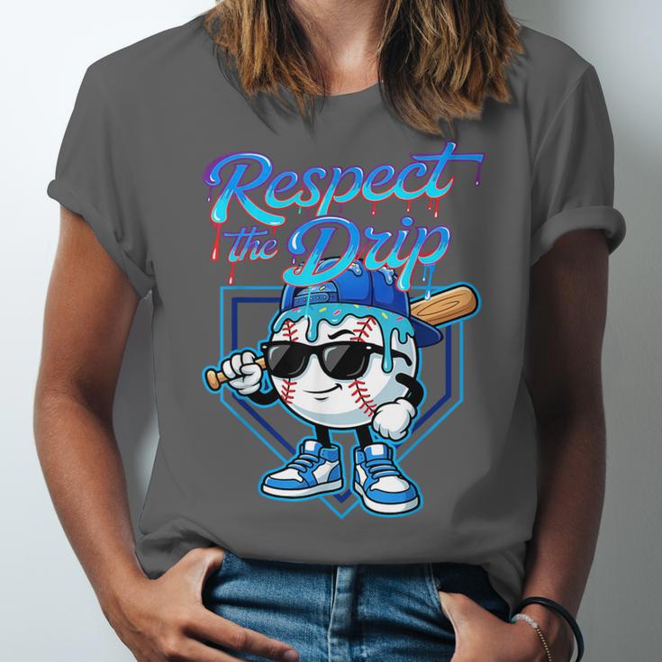 Baseball Drip Ice Cream Respect The Drip Home Plate Boy Kids Unisex Jersey T-Shirt Baseball Drip Ice Cream Respect The Drip Home Plate Boy Kids Unisex Jersey T-Shirt