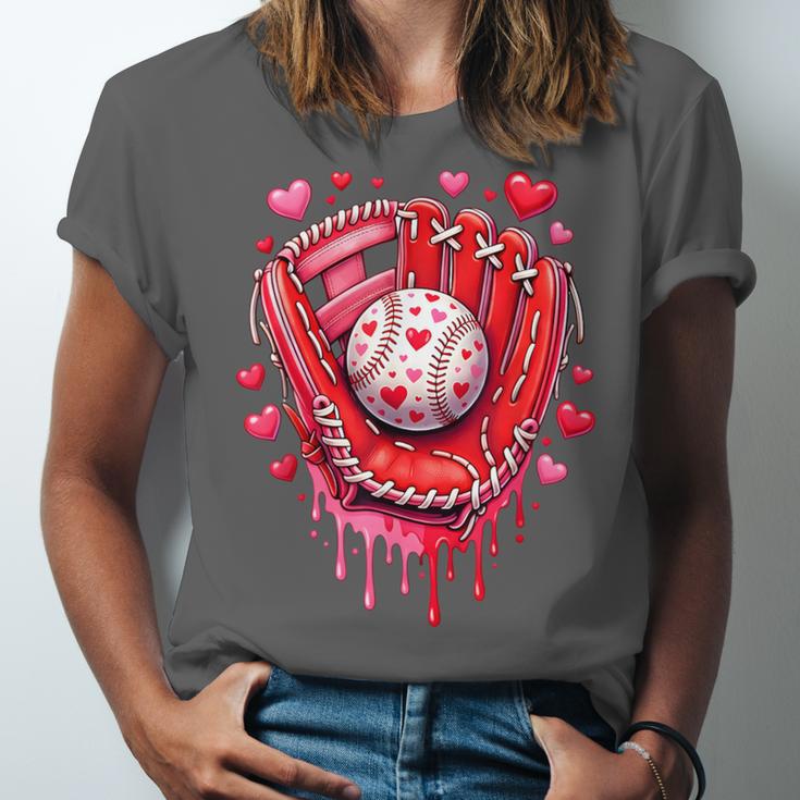 Baseball Drip Ice Cream Sprinkles Valentines Day Baseball Unisex Jersey T-Shirt