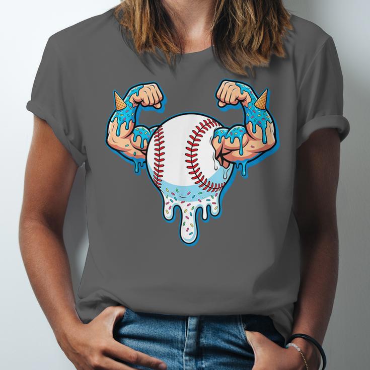 Baseball Drip Ice Cream Strong Character Unisex Jersey T-Shirt Baseball Drip Ice Cream Strong Character Unisex Jersey T-Shirt