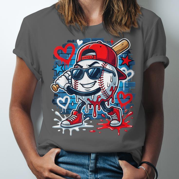 Baseball Drip Icecream Heart Valentine Day Boys Kids Red Unisex Jersey T-Shirt Baseball Drip Icecream Heart Valentine Day Boys Kids Red Unisex Jersey T-Shirt