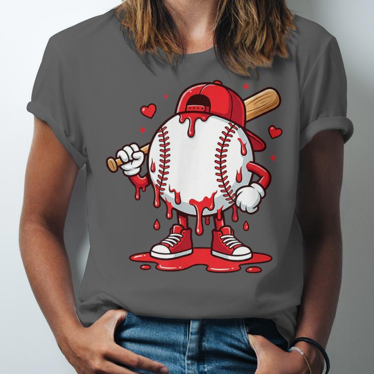 Baseball Drip Icecream Men Boy Valentine Unisex Jersey T-Shirt