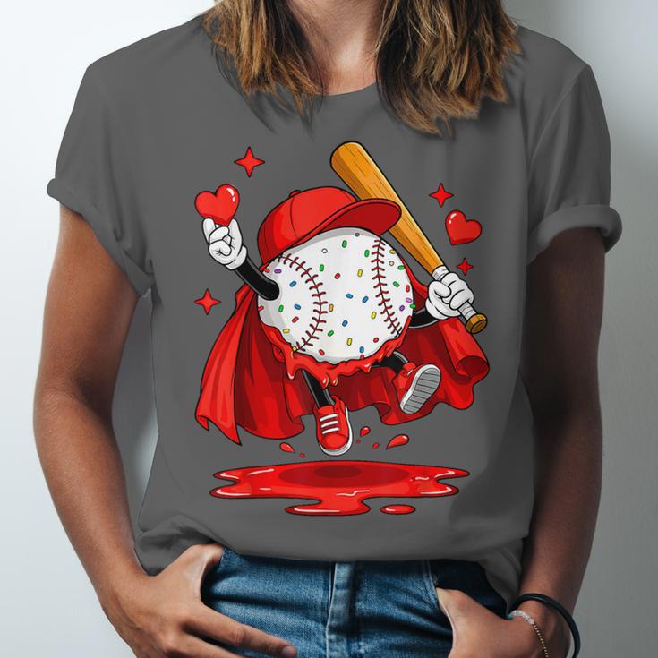 Baseball Drip Icecream Youth Boy Valentine Unisex Jersey T-Shirt
