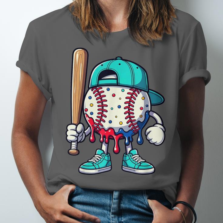 Baseball Drippy Style Apparel For Boys Youth Drip Baseball Unisex Jersey T-Shirt Baseball Drippy Style Apparel For Boys Youth Drip Baseball Unisex Jersey T-Shirt
