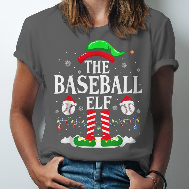 The Baseball Elf Christmas Sport Lovers Xmas Elf Unisex Jersey T-Shirt