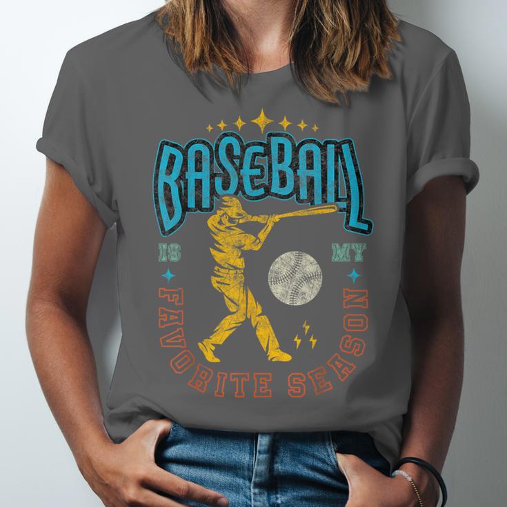 Baseball Is My Favorite Season Player Coach Fan Game Day Unisex Jersey T-Shirt