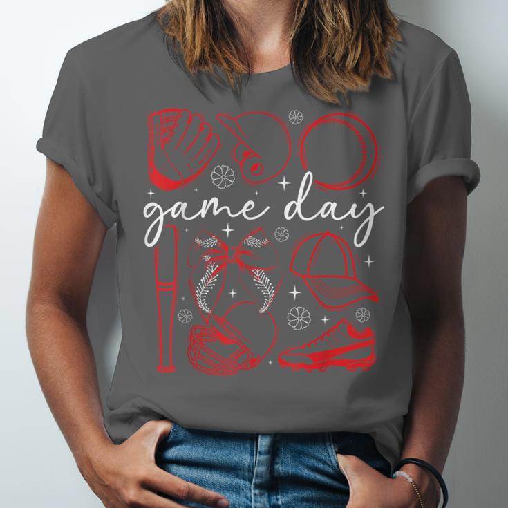 Baseball Game Day Coquette Game Day Baseball Unisex Jersey T-Shirt Baseball Game Day Coquette Game Day Baseball Unisex Jersey T-Shirt