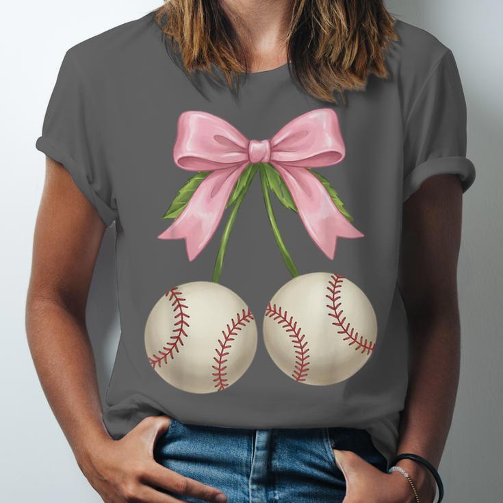 Baseball Girls Women Coquette Pink Bow Baseball Unisex Jersey T-Shirt Baseball Girls Women Coquette Pink Bow Baseball Unisex Jersey T-Shirt
