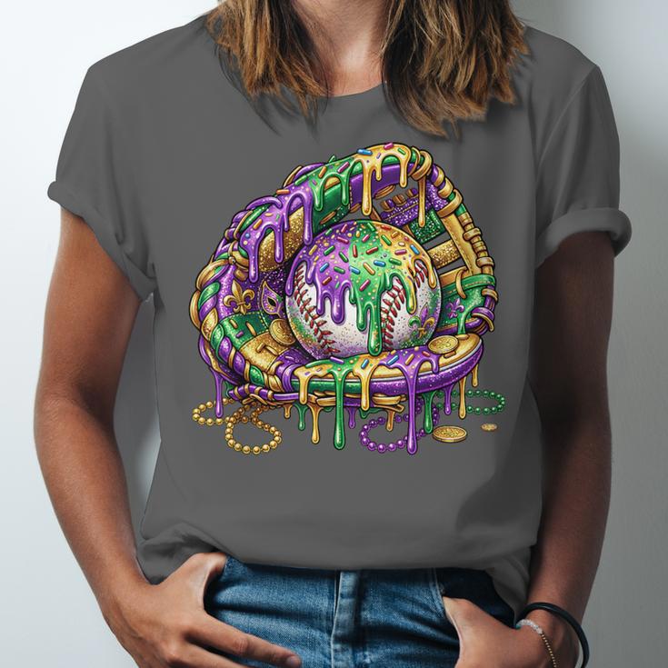 Baseball Glove Ice Cream Mardi Gras Dripping Boys Youth Kids Unisex Jersey T-Shirt Baseball Glove Ice Cream Mardi Gras Dripping Boys Youth Kids Unisex Jersey T-Shirt