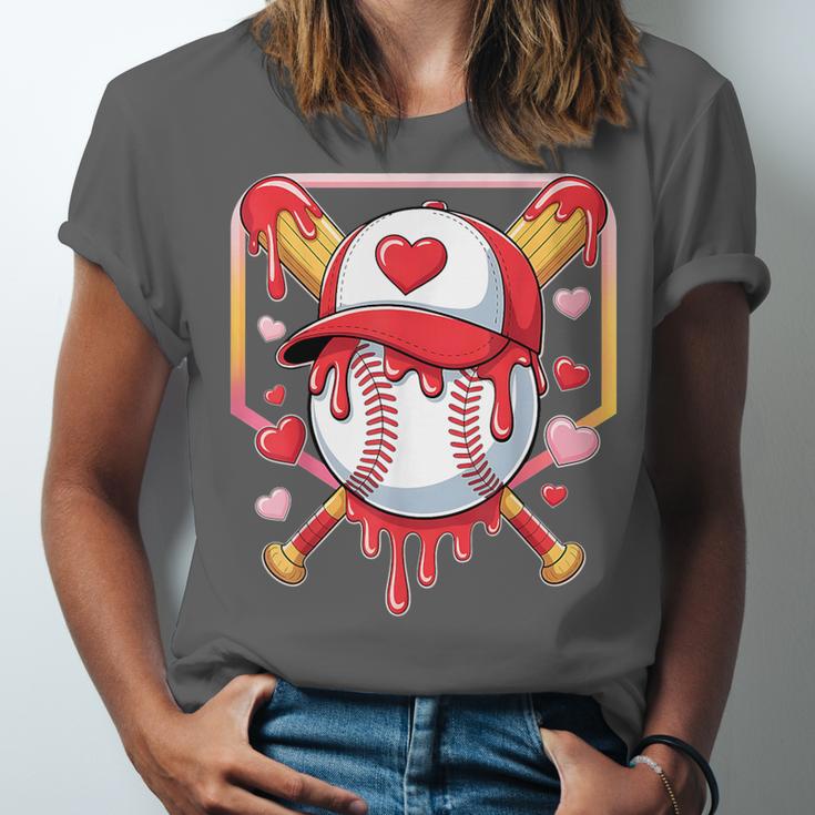 Baseball Heart Valentines Day Baseball Ice Cream Drip Boys Unisex Jersey T-Shirt Baseball Heart Valentines Day Baseball Ice Cream Drip Boys Unisex Jersey T-Shirt