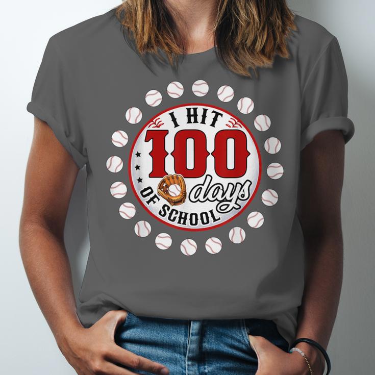 Baseball I Hit 100 Days Of School Baseball Player Kids Boys Unisex Jersey T-Shirt Baseball I Hit 100 Days Of School Baseball Player Kids Boys Unisex Jersey T-Shirt