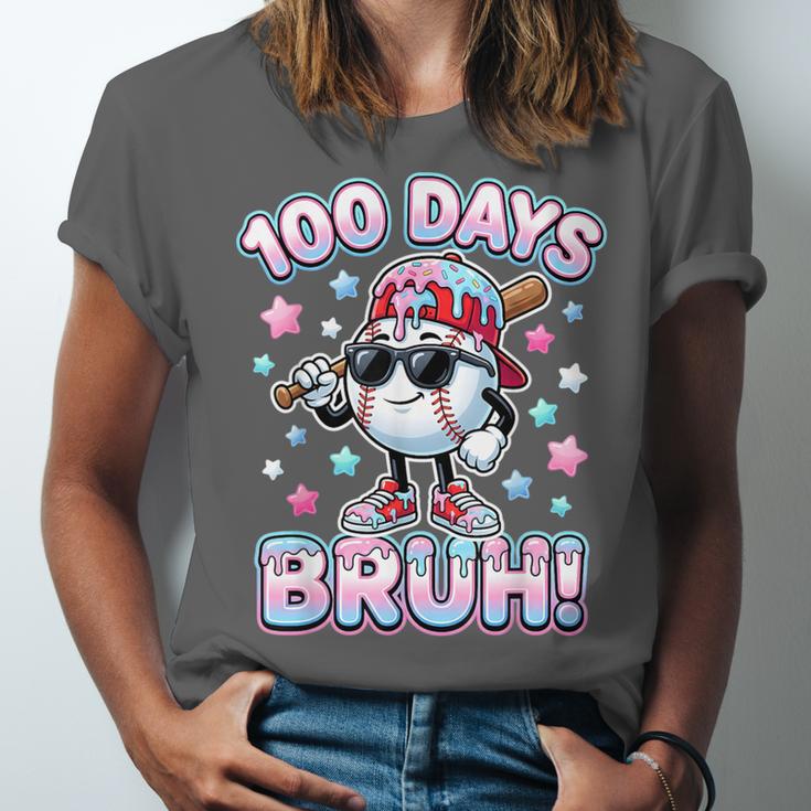 Baseball Ice Cram Drip 100 Days Of School 100th Boys Youth Unisex Jersey T-Shirt